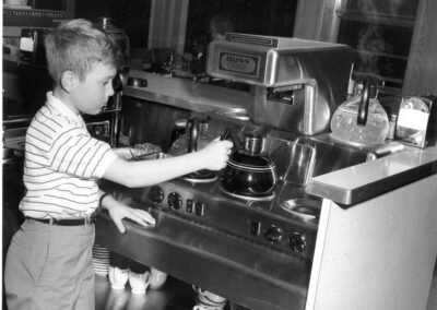 John at the coffee machine 1962
